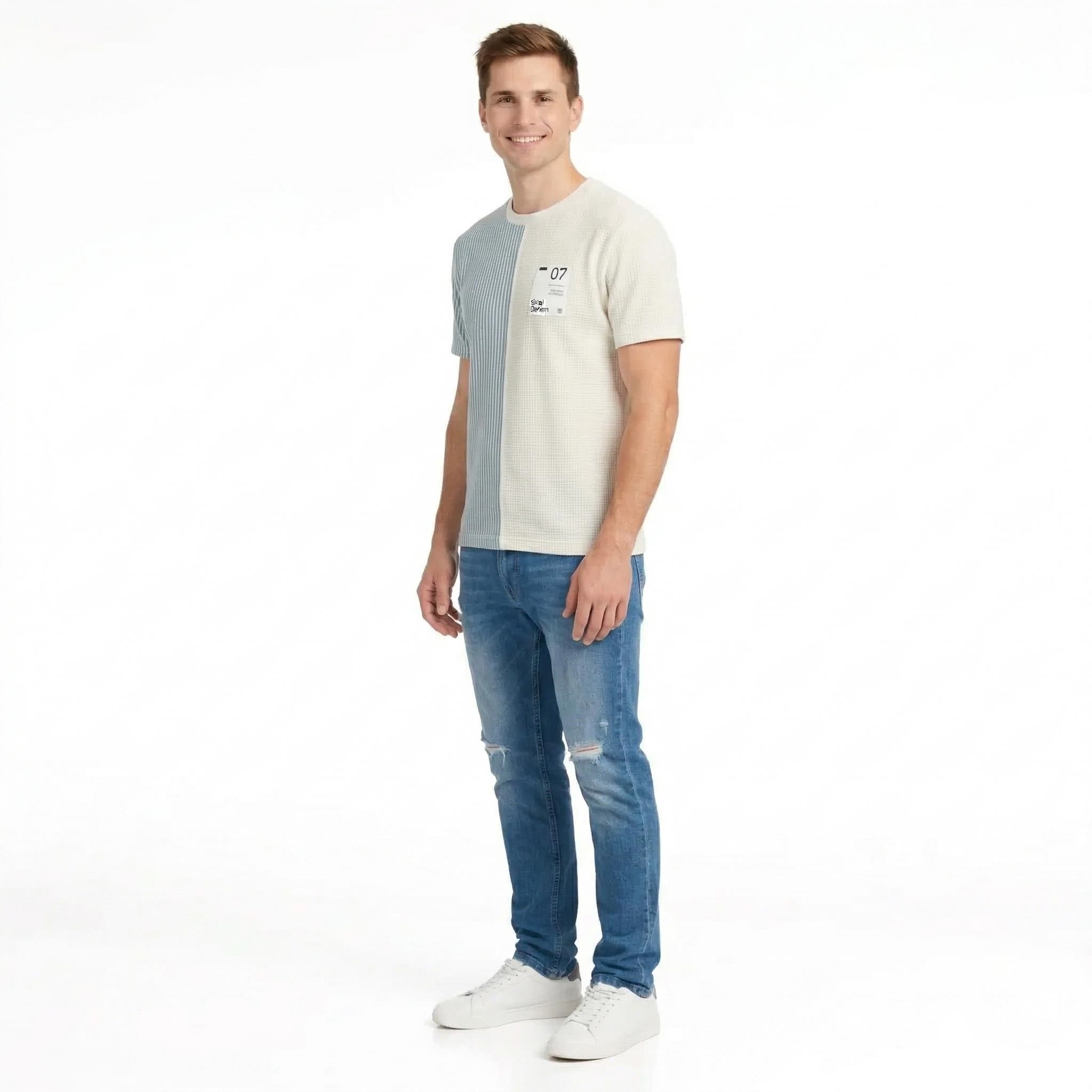 Men Colourblocked T-shirt
