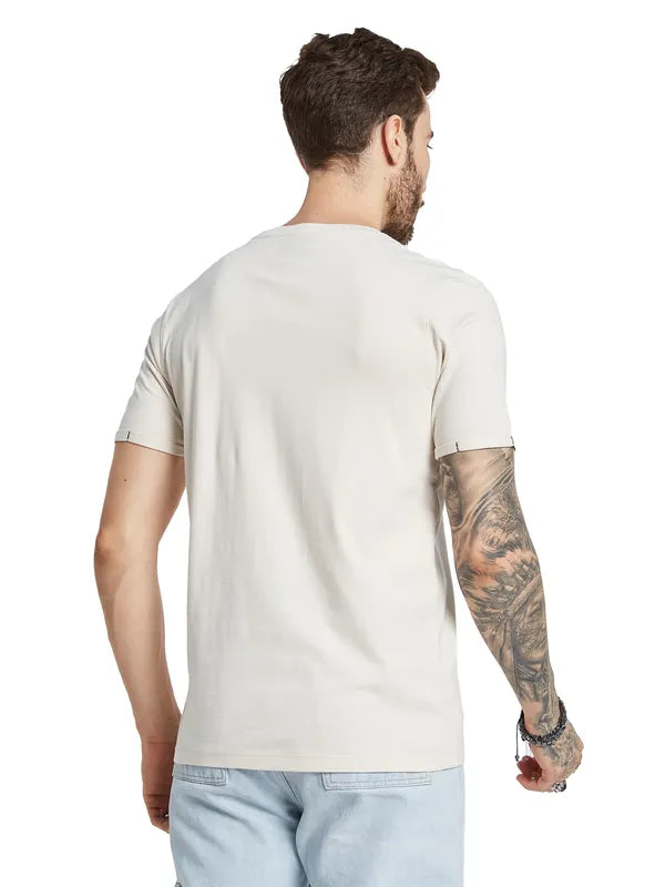 Octave Men Striped Applique T-Shirt