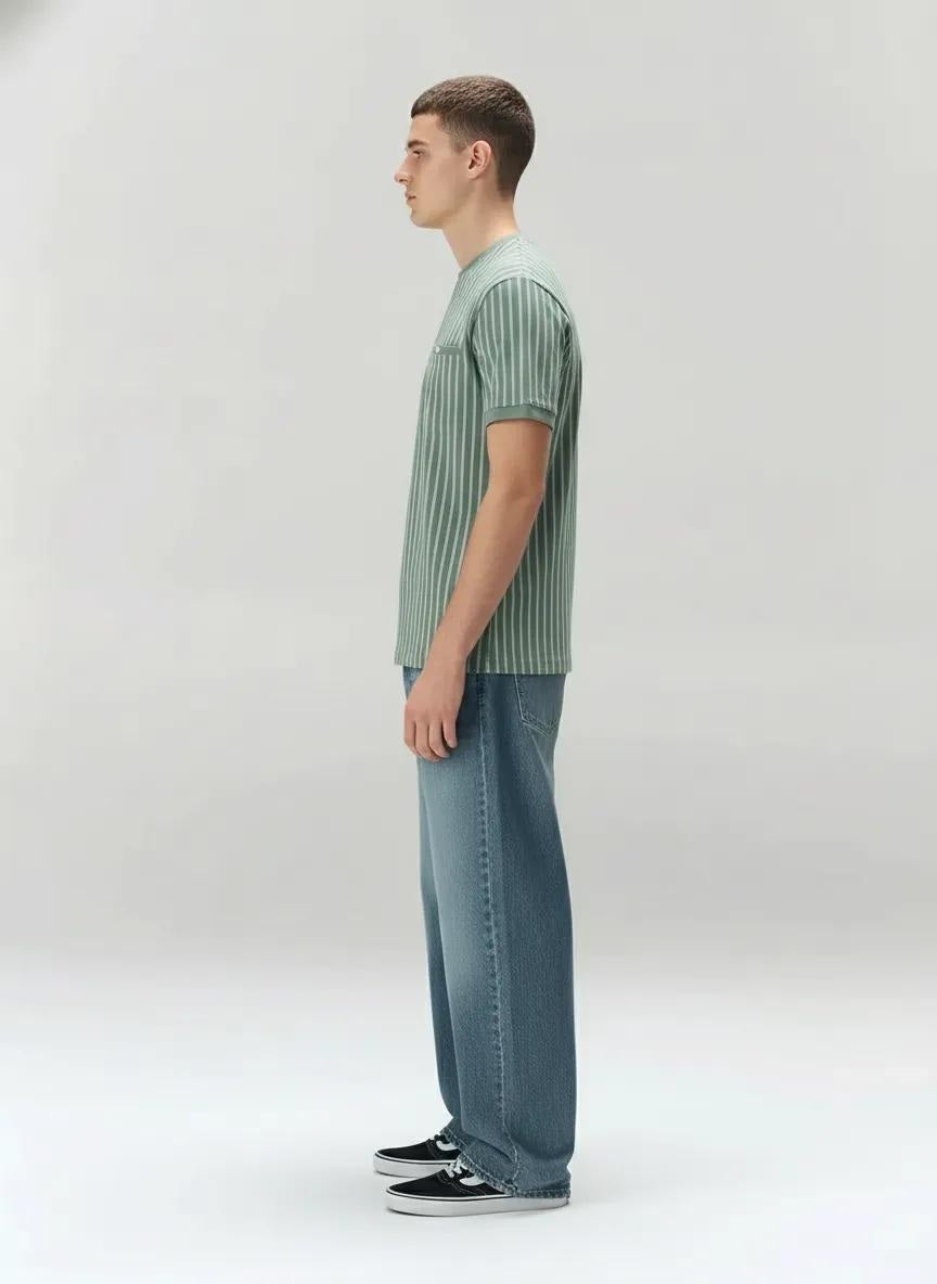 Men Basil Striped Pockets T-shirt