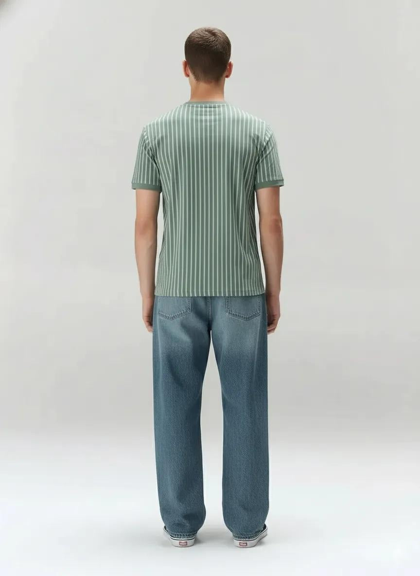 Men Basil Striped Pockets T-shirt