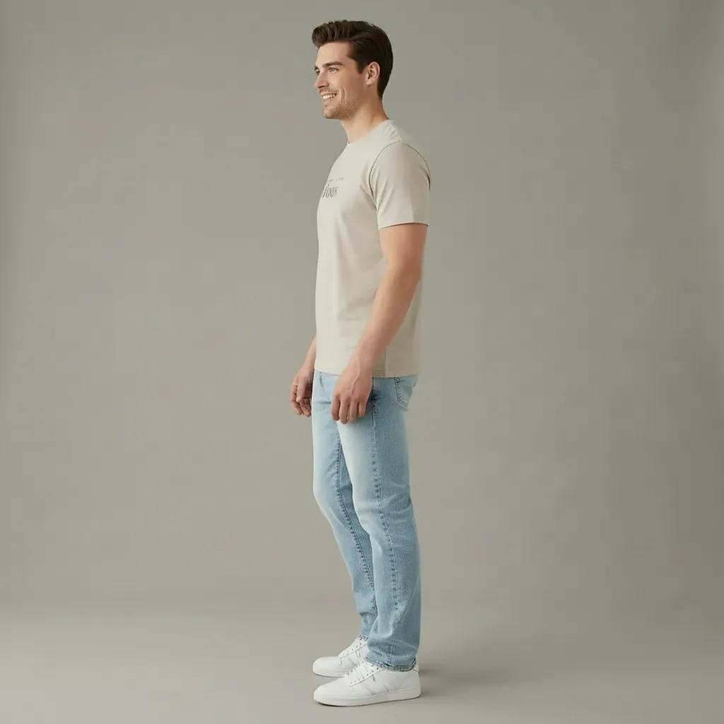 Men Arona Typography Printed Round Neck Cotton T-shirt