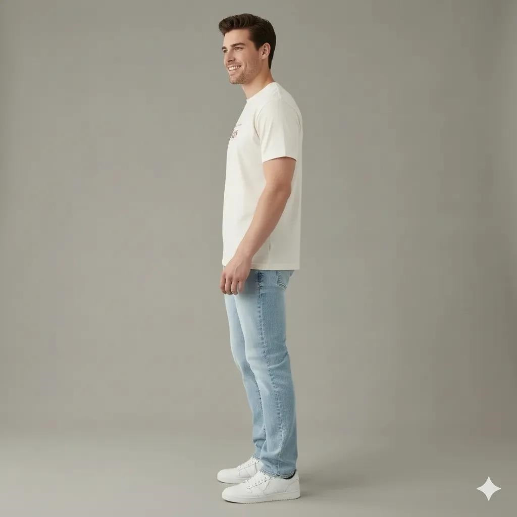 Men Off White Typography Printed T-shirt
