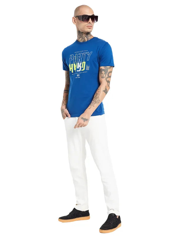 Octave Typography Printed Cotton T-Shirt