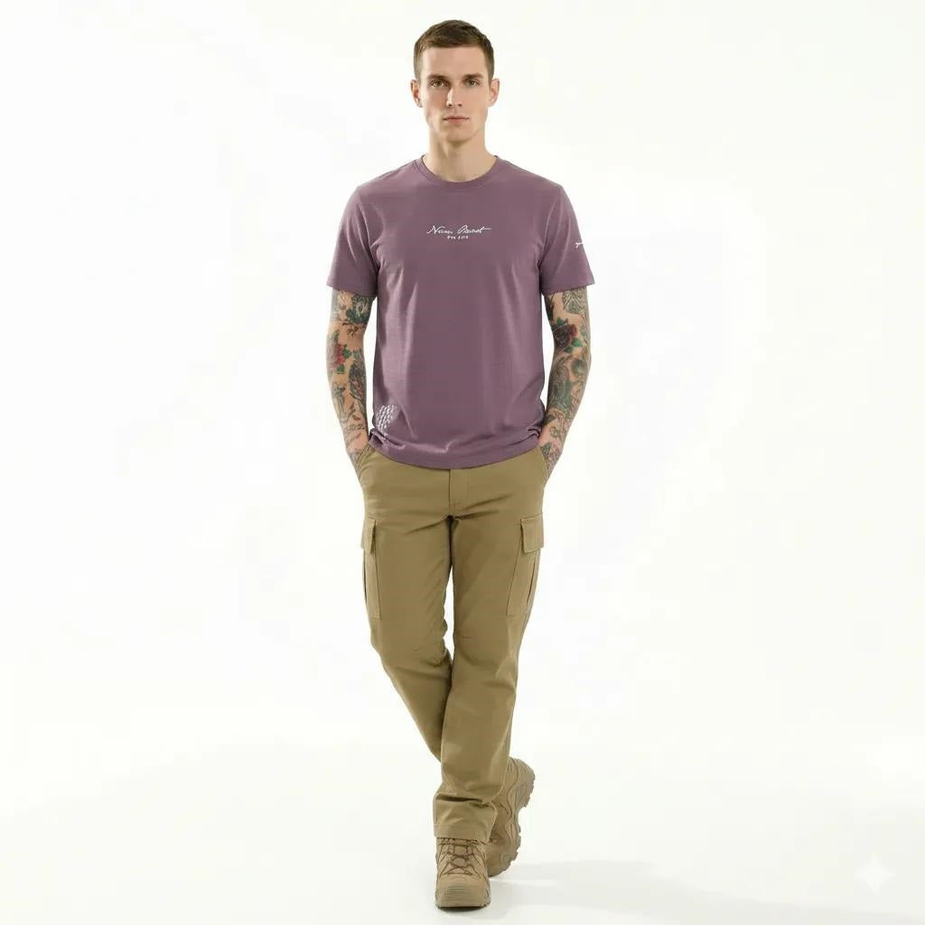 Men Black Currant Printed T-shirt
