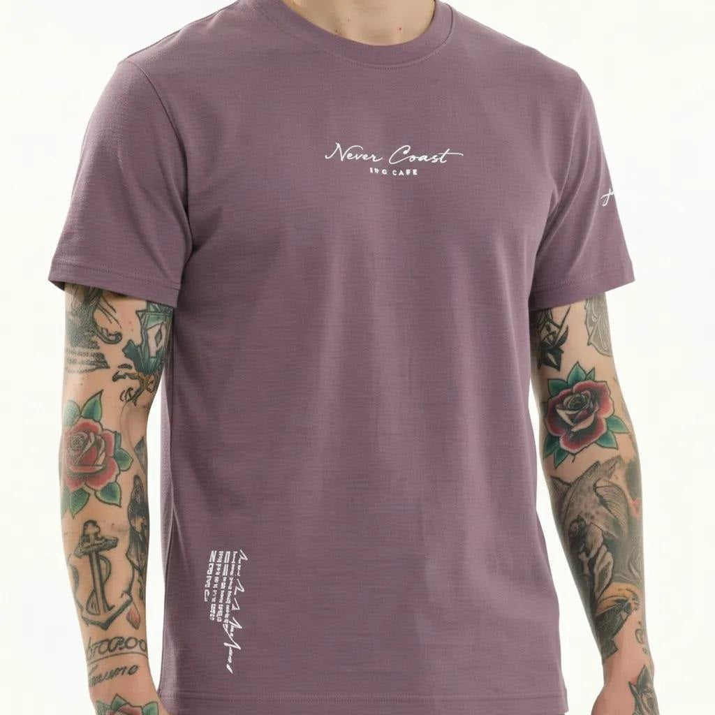 Men Black Currant Printed T-shirt