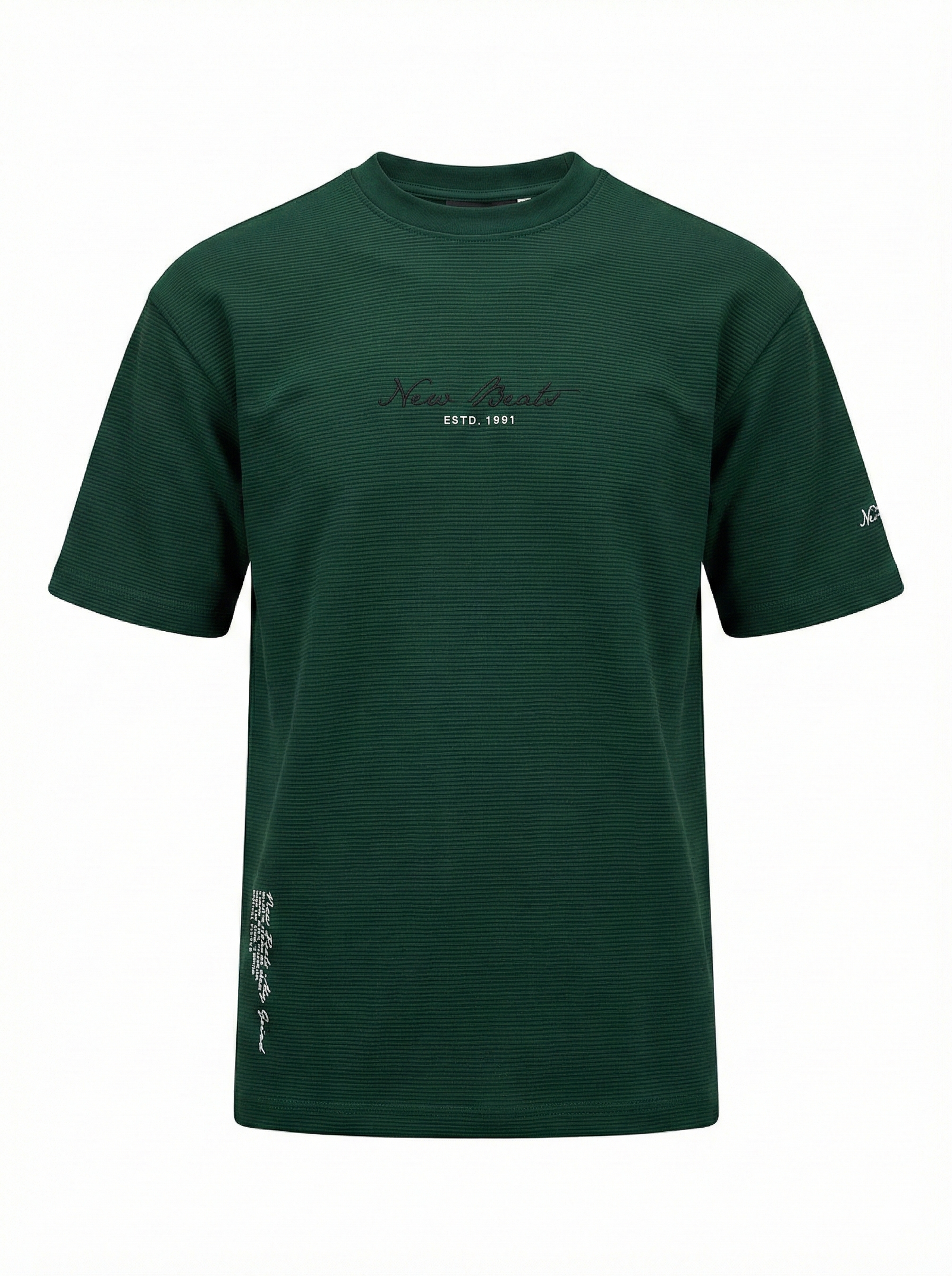 Men Bottle Green Typography T-shirt