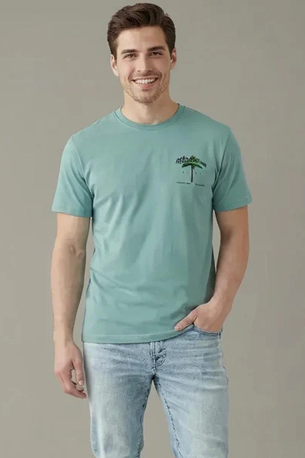 Men Printed Round Neck T-shirt