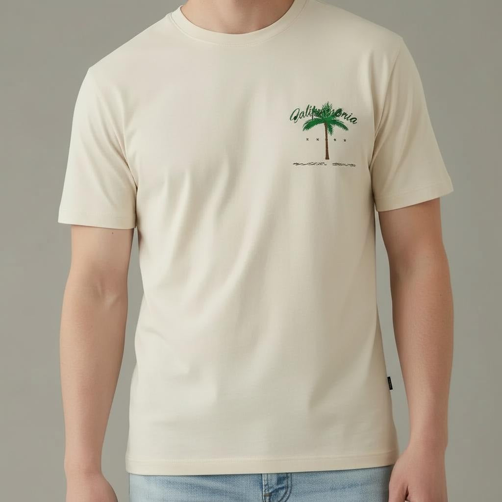 Men Vanilla Typography Printed Tropical T-shirt