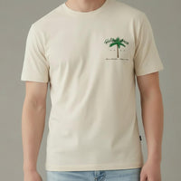 Men Vanilla Typography Printed Tropical T-shirt