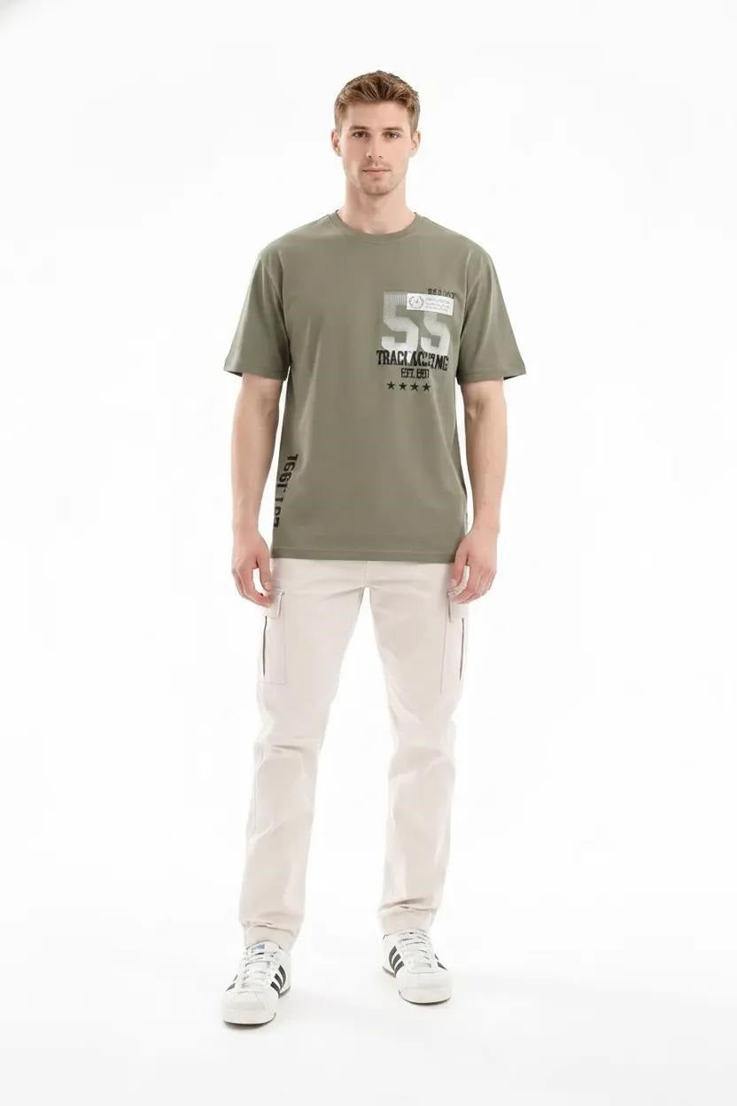 Men Moss Typography Printed T-shirt