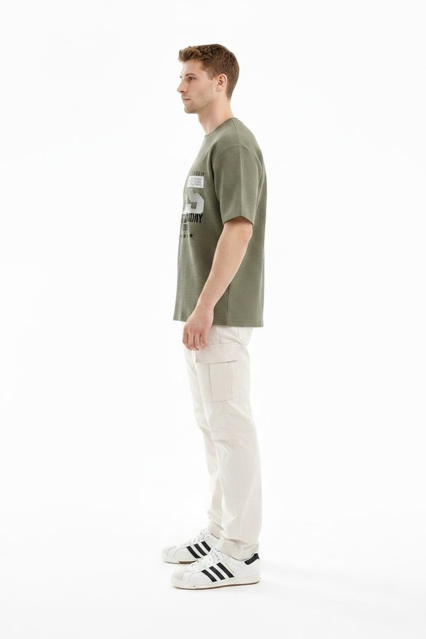 Men Moss Typography Printed T-shirt
