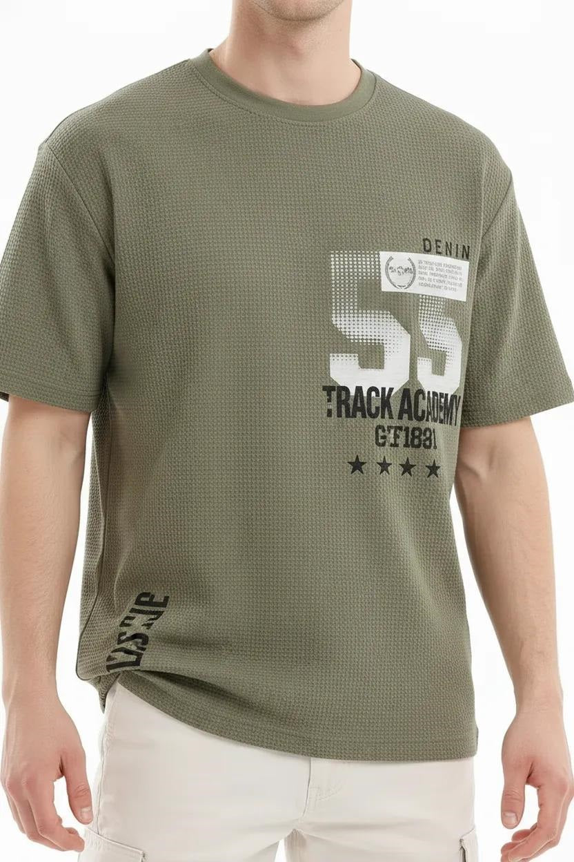 Men Moss Typography Printed T-shirt