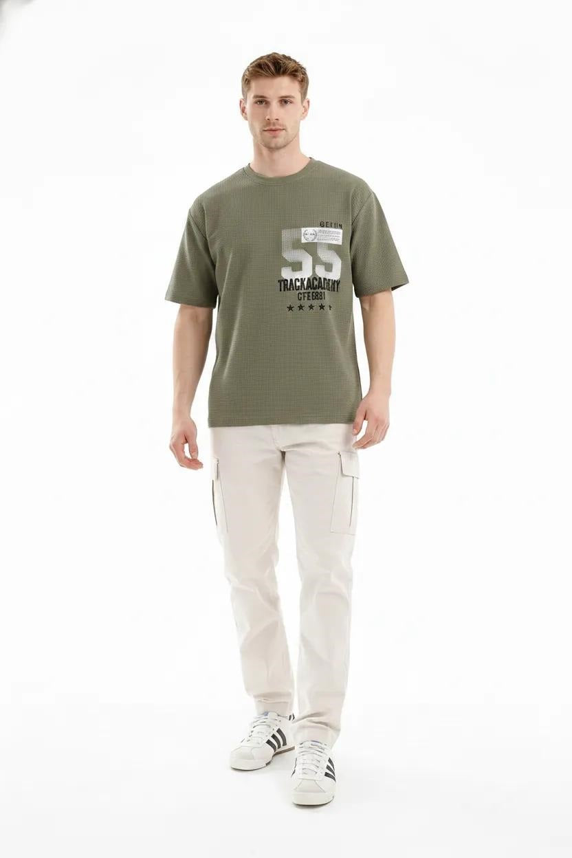 Men Moss Typography Printed T-shirt