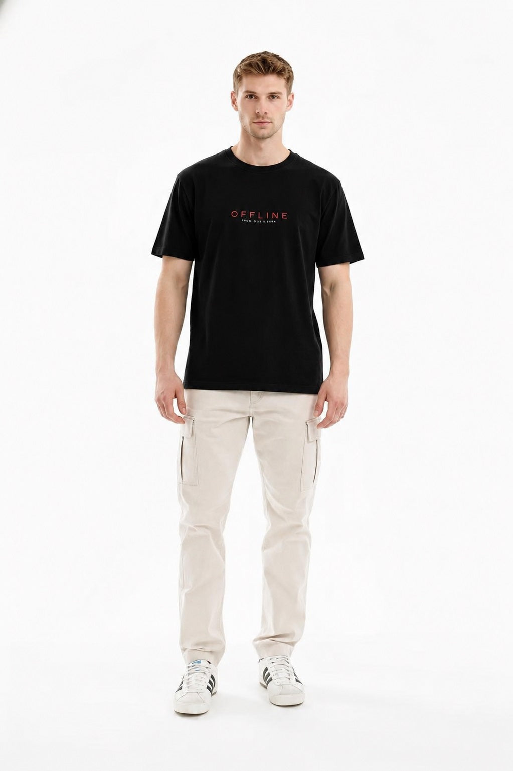 Men Black Typography Printed T-shirt