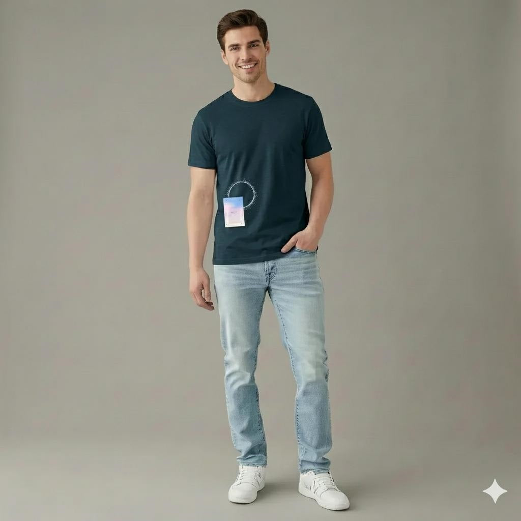 Men Pacific Printed Round Neck T-shirt