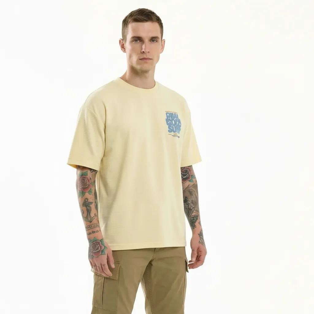 Octave Men Lemon Icing Printed T-shirt