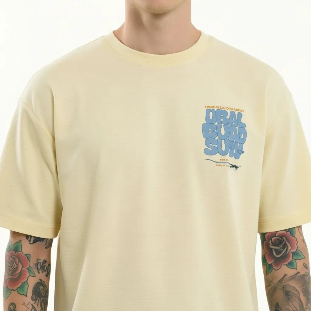 Octave Men Lemon Icing Printed T-shirt