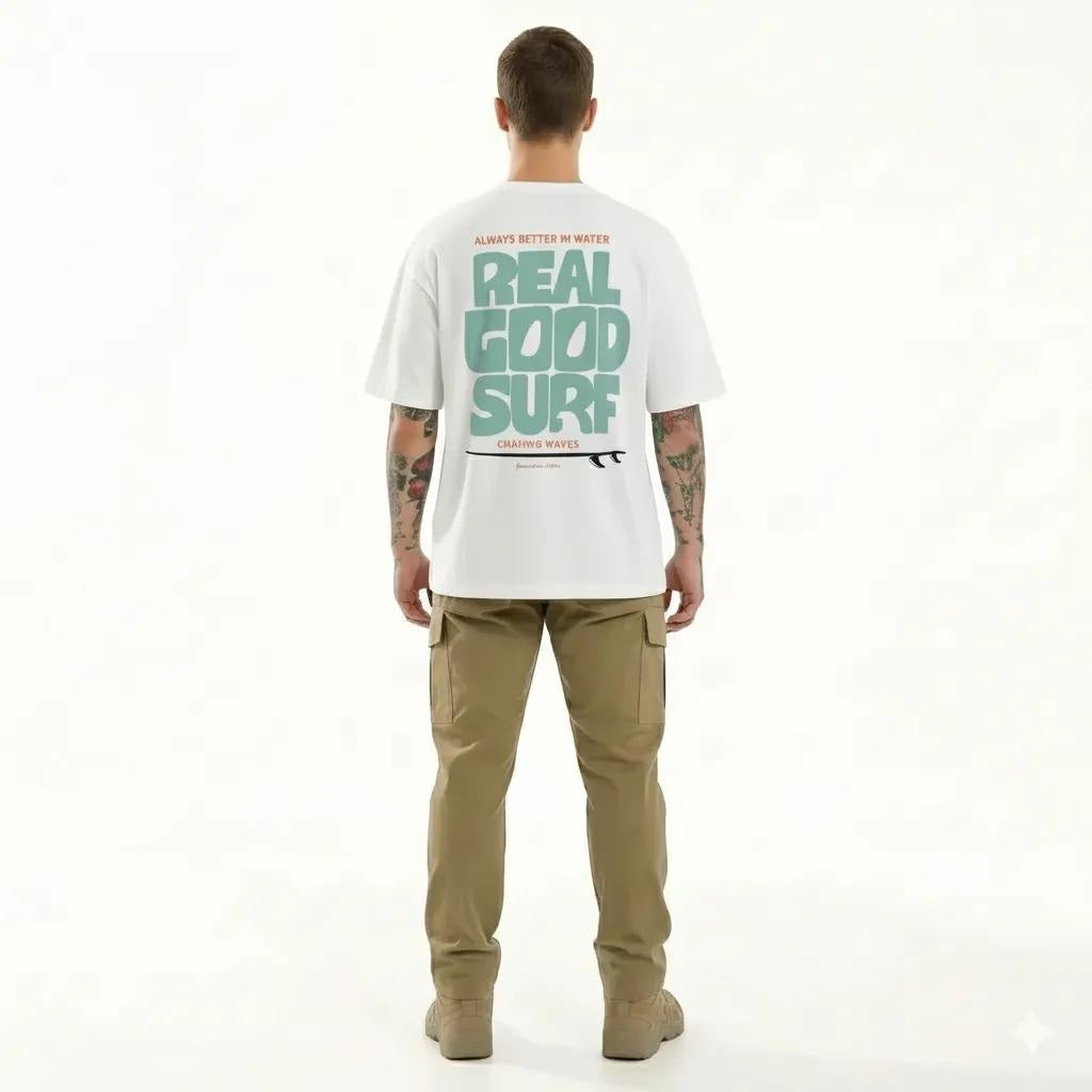 Octave Men Off White Printed T-shirt