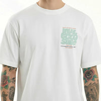 Octave Men Off White Printed T-shirt