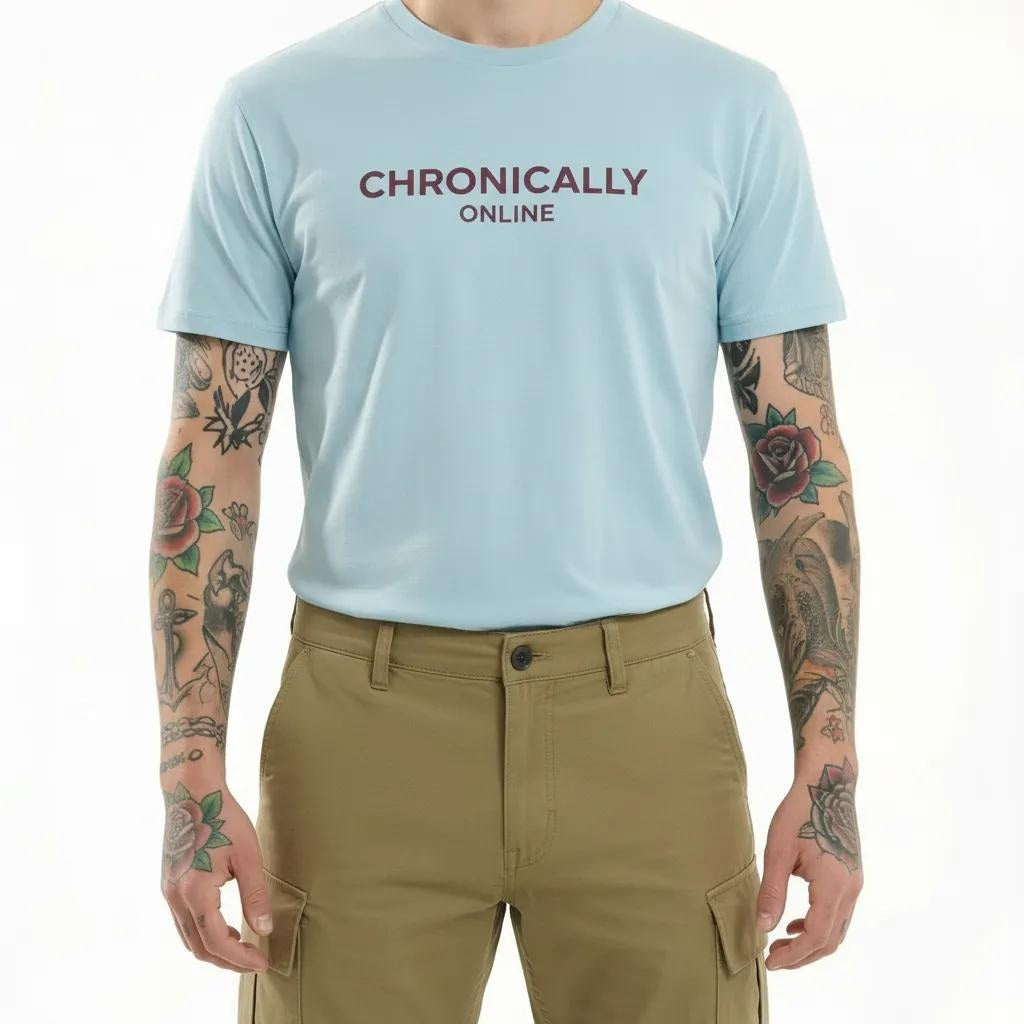 Octave Men Aqua Printed T-shirt