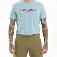 Octave Men Aqua Printed T-shirt
