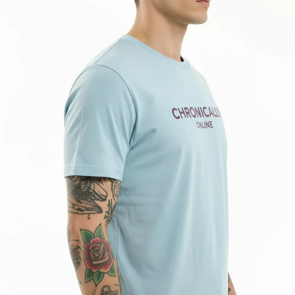 Octave Men Aqua Printed T-shirt