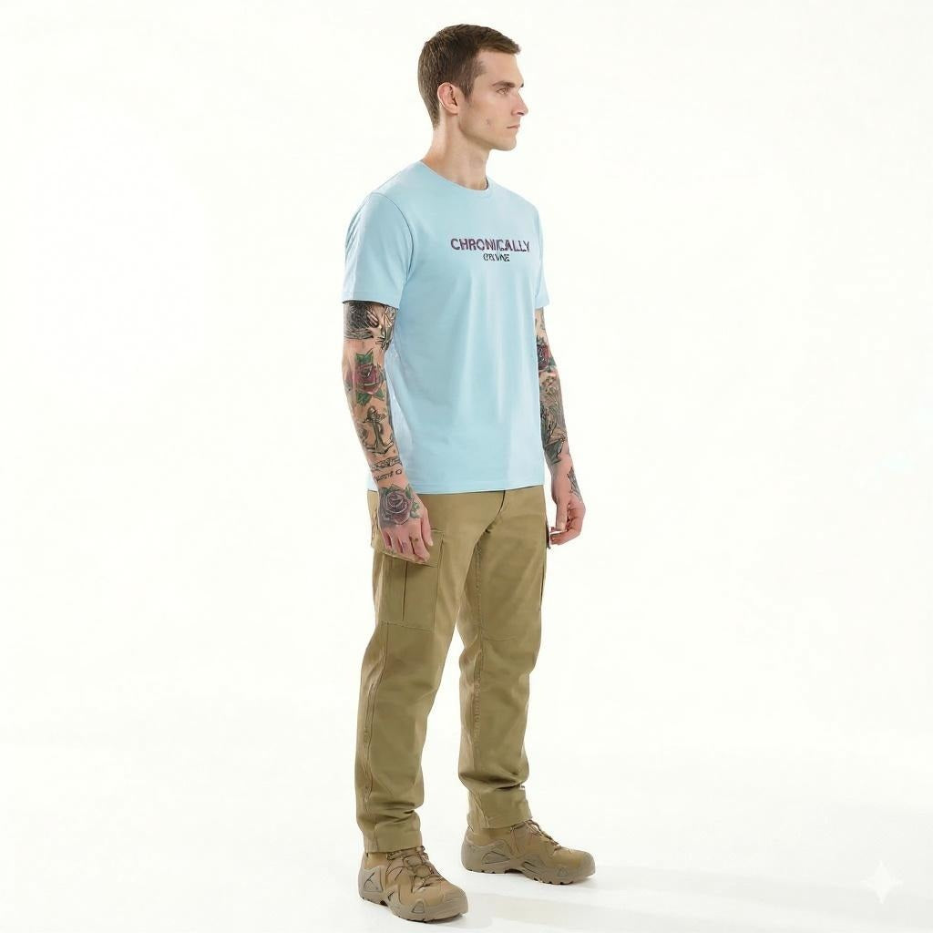 Octave Men Aqua Printed T-shirt