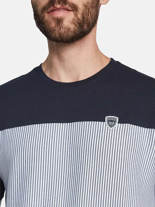 Octave Ss24 Men Colourblocked Round Neck T-Shirt