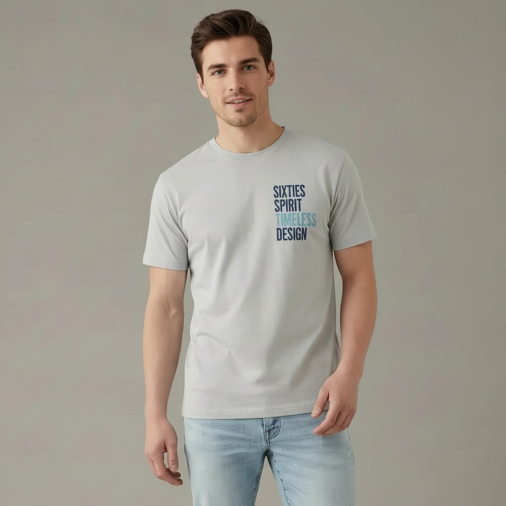 Men Chalk Typography Printed T-shirt