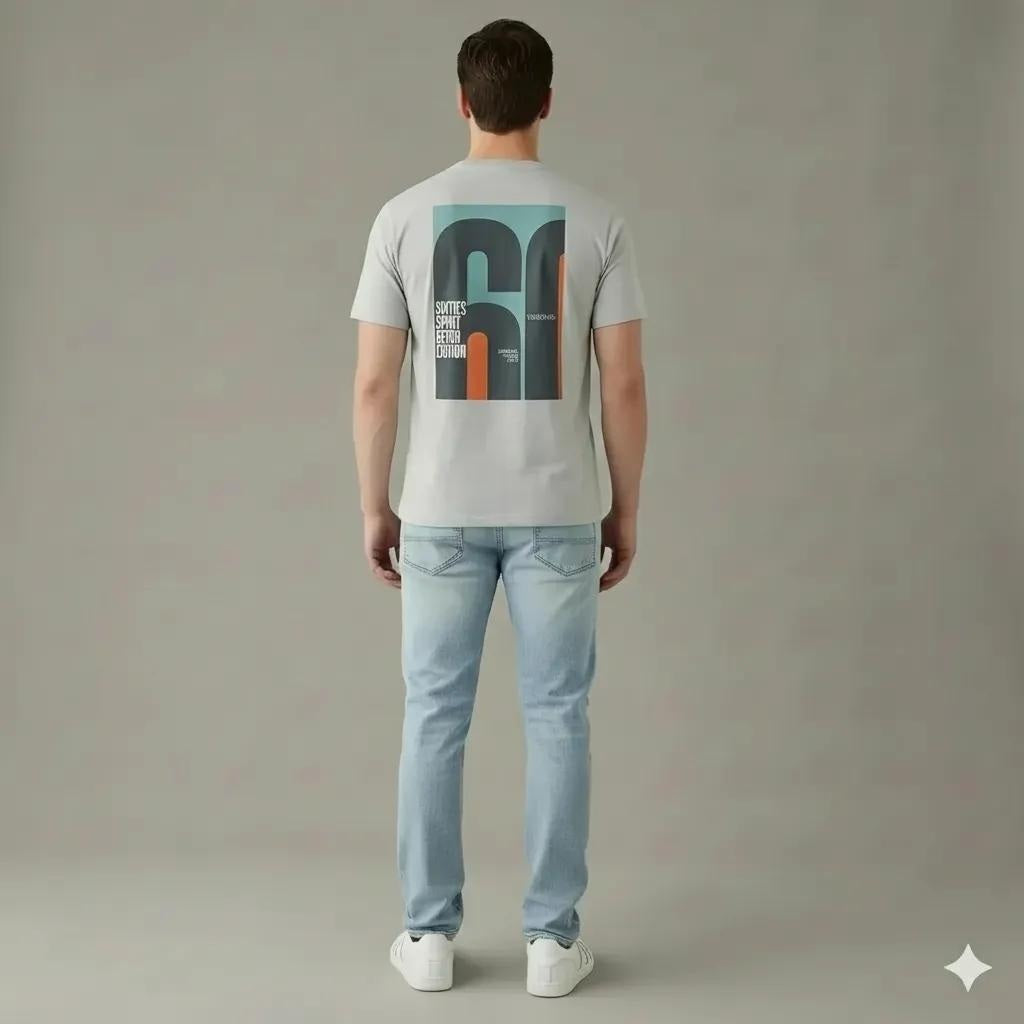 Men Chalk Typography Printed T-shirt