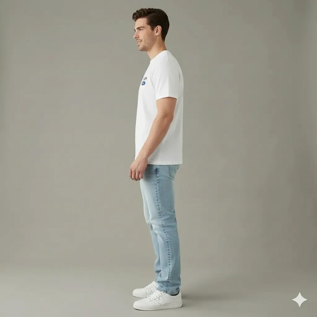 Men Off White Typography Printed T-shirt