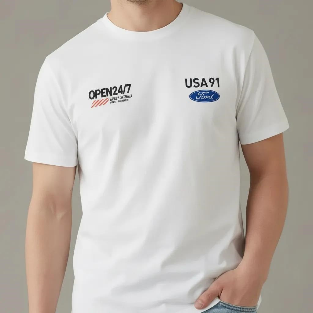 Men Off White Typography Printed T-shirt