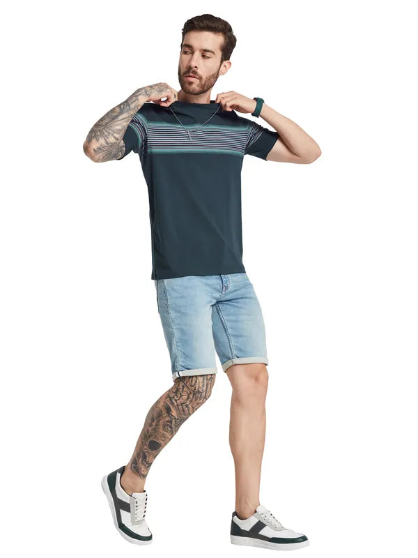 Octave Men Striped Round Neck T-Shirt