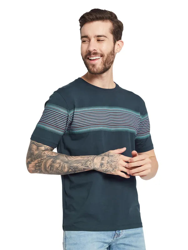 Octave Men Striped Round Neck T-Shirt