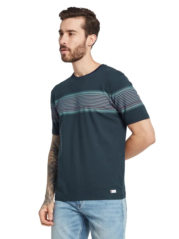 Octave Men Striped Round Neck T-Shirt