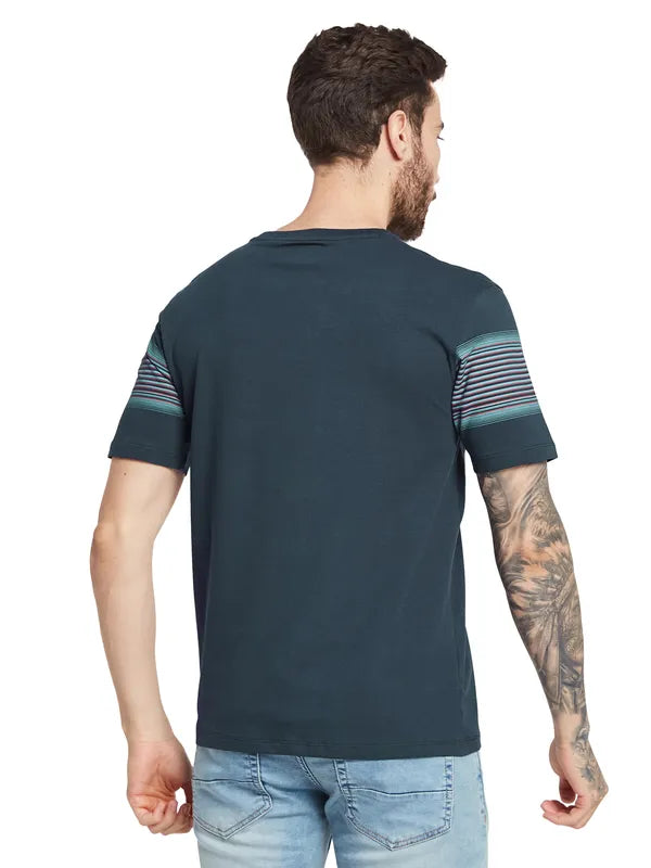 Octave Men Striped Round Neck T-Shirt