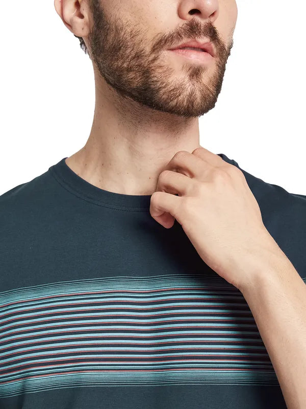 Octave Men Striped Round Neck T-Shirt