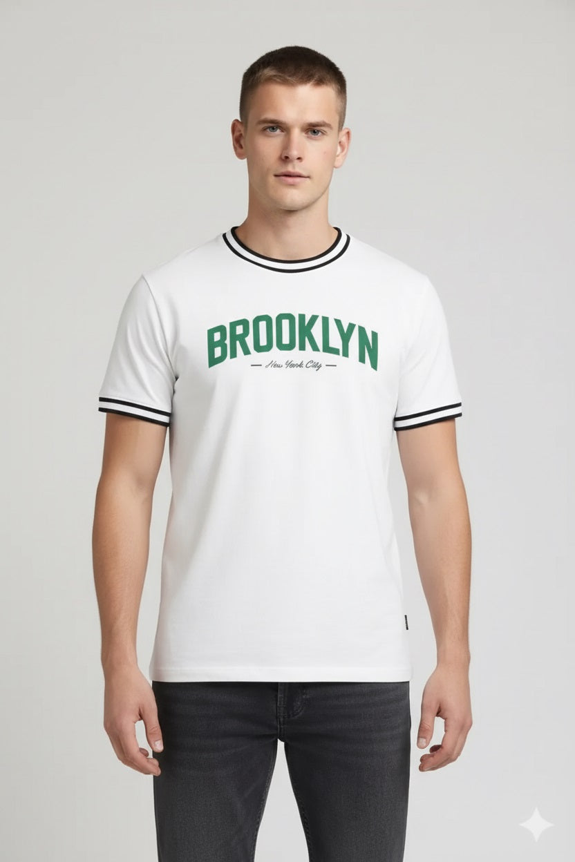Men Off White Typography Printed T-shirt