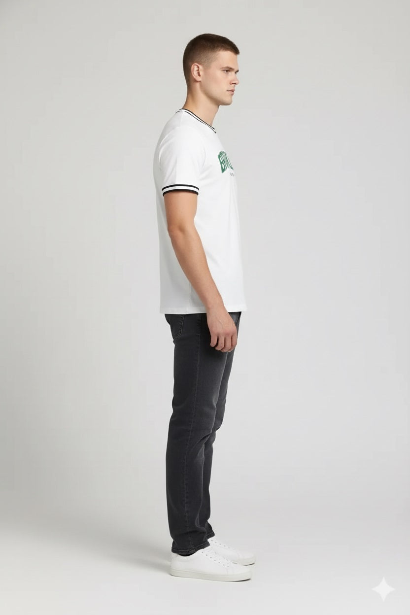 Men Off White Typography Printed T-shirt