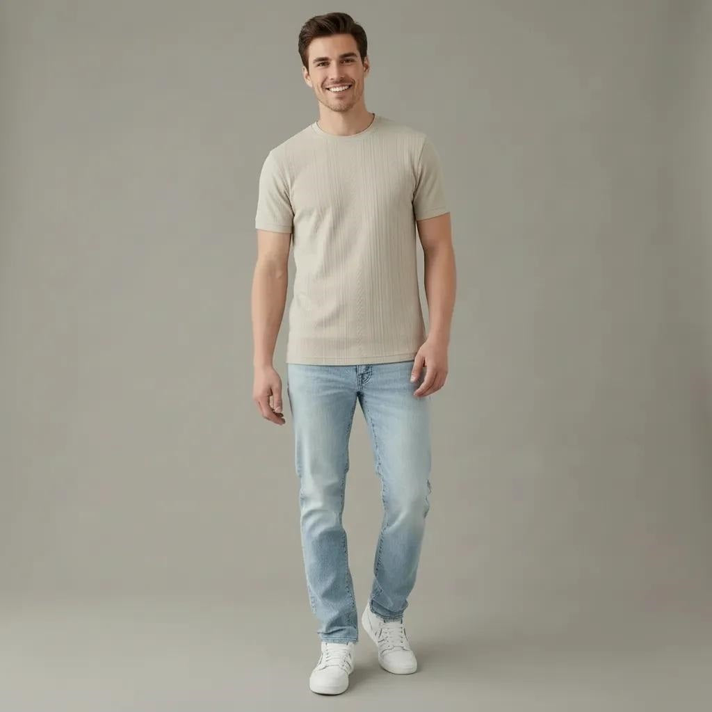 Men Arona Solid Round Neck T-shirt