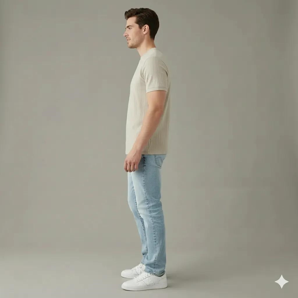 Men Arona Solid Round Neck T-shirt