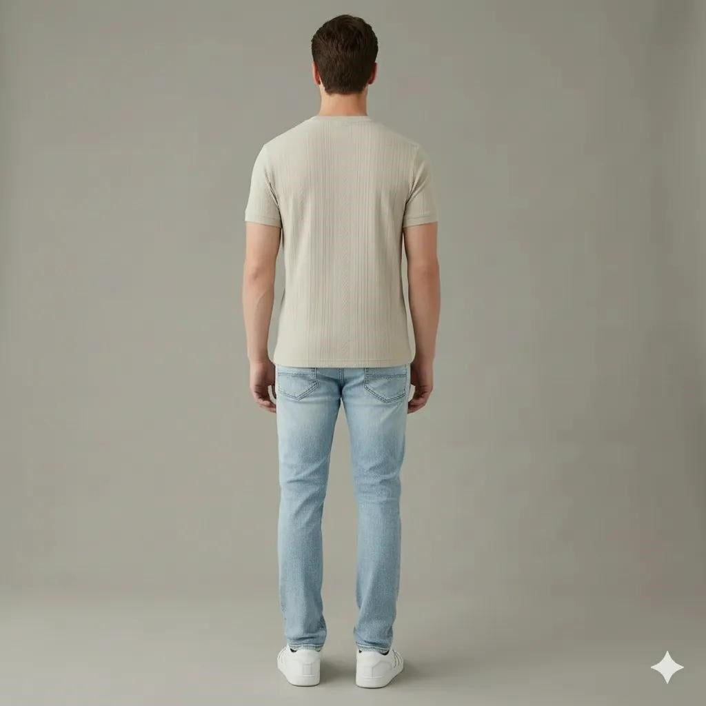 Men Arona Solid Round Neck T-shirt