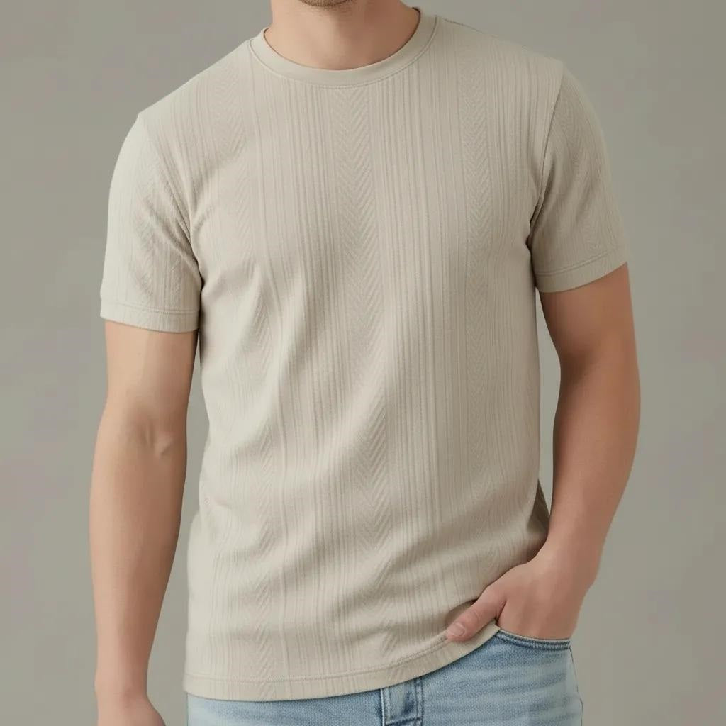 Men Arona Solid Round Neck T-shirt