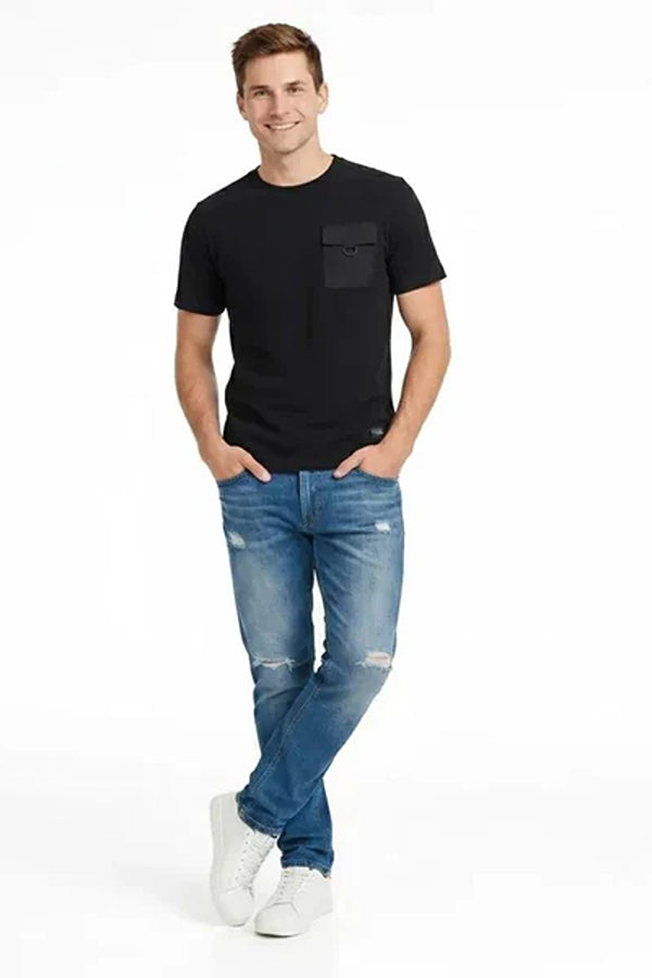 Men Solid Round Neck T-shirt