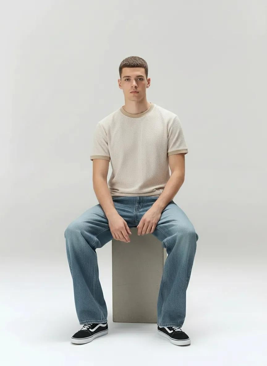 Men Mastic Solid Round Neck T-Shirt