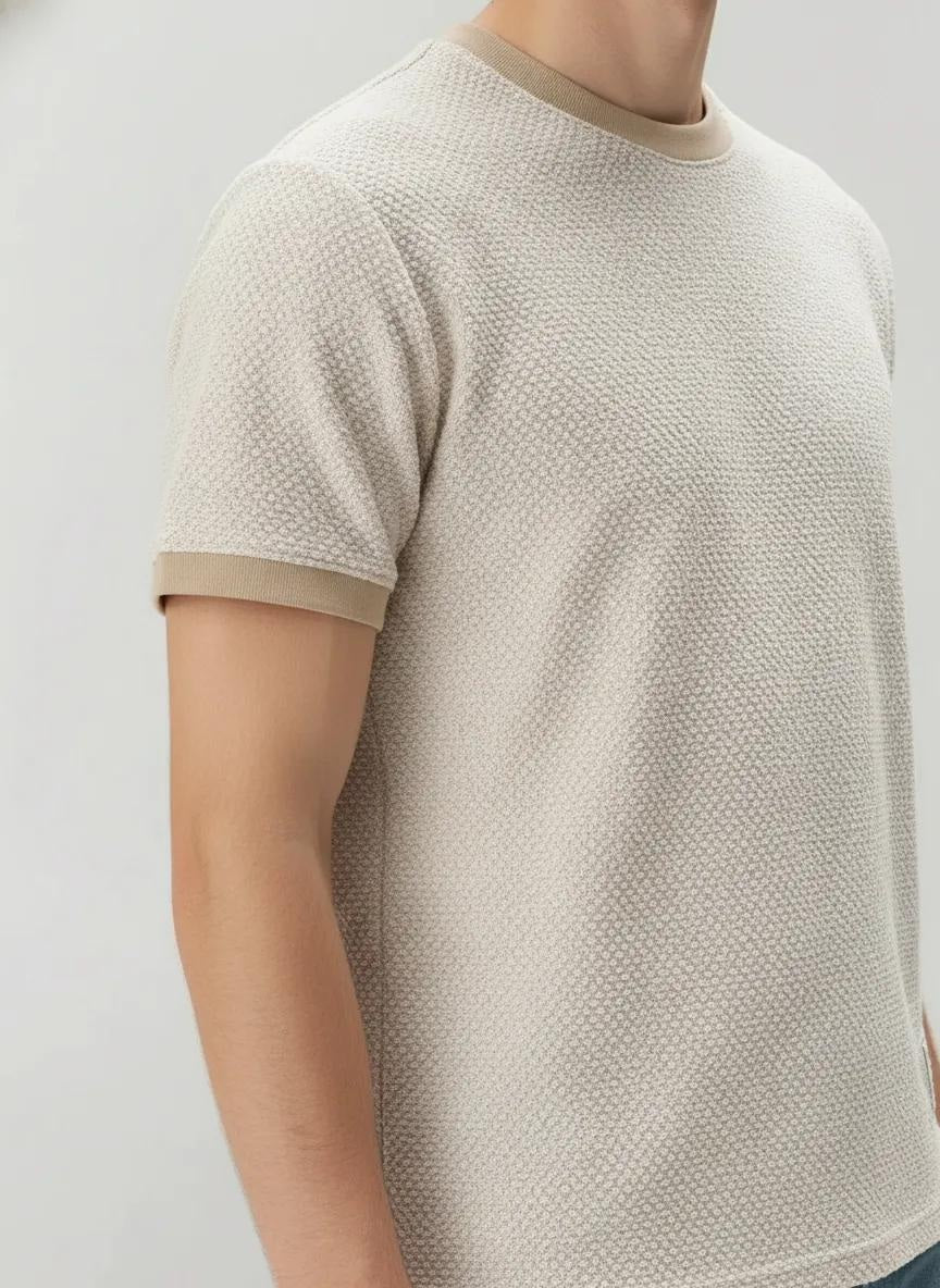 Men Mastic Solid Round Neck T-Shirt