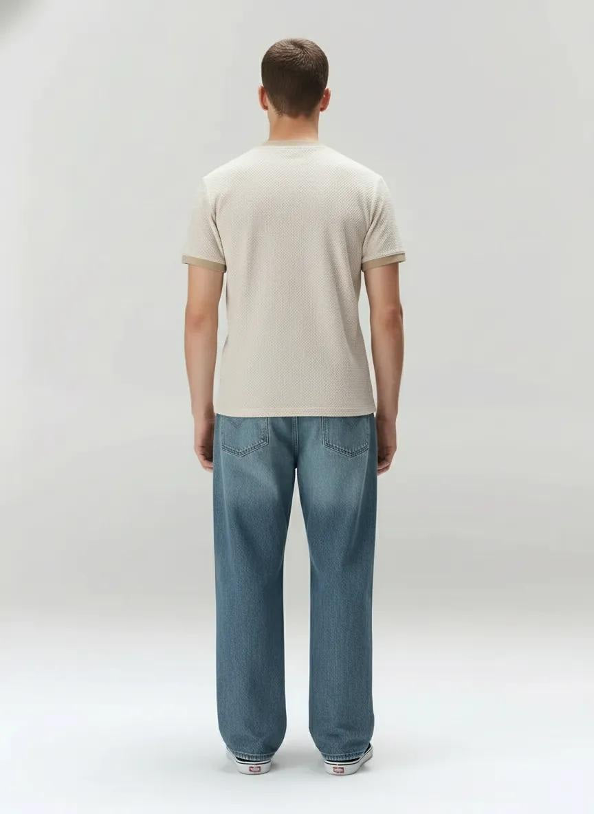 Men Mastic Solid Round Neck T-Shirt