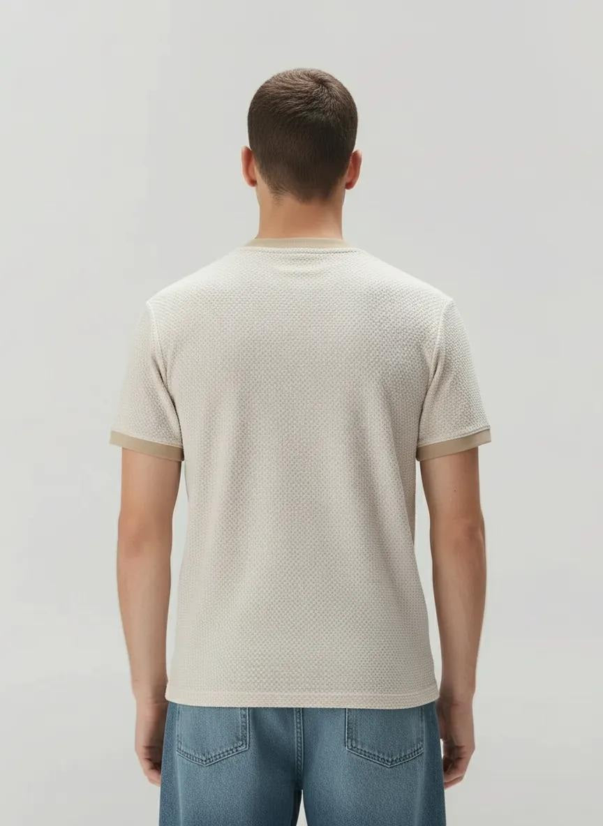 Men Mastic Solid Round Neck T-Shirt