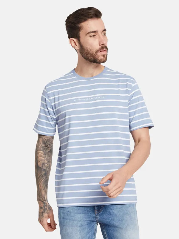 Octave Men Striped Round Neck T-Shirt