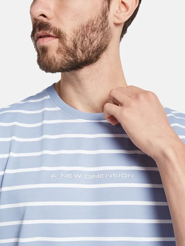 Octave Men Striped Round Neck T-Shirt